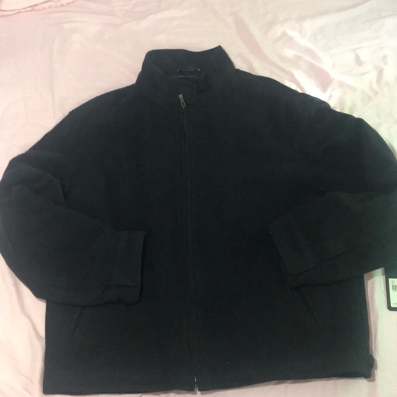 NWT Guess Large Charcoal Zipup Wool/Nylon Coat - Picture 2 of 15